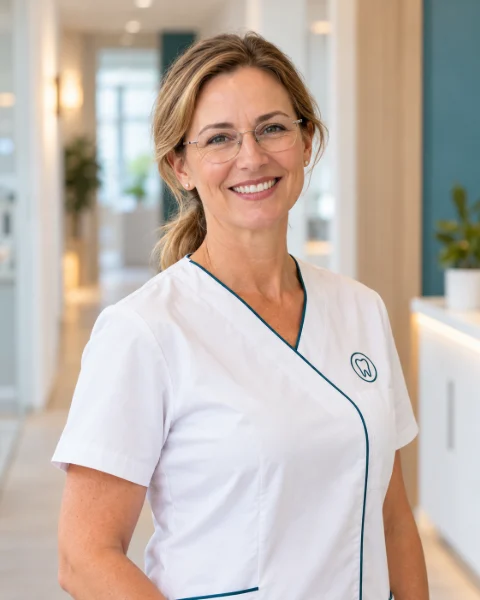 Porträt von Dr. Lena, Zahnärztin und Inhaberin