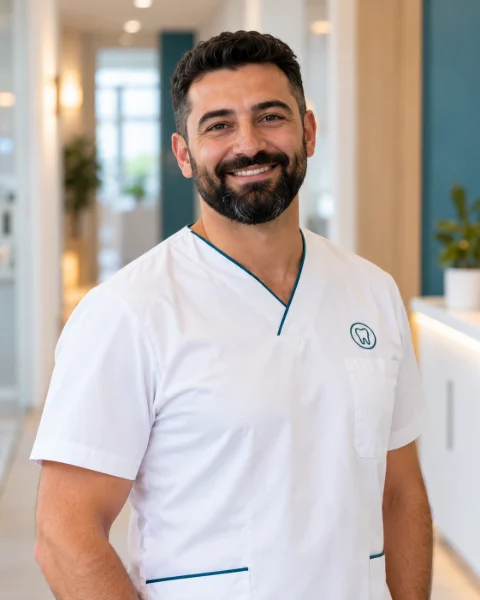 Porträt von Dr. Murat, Zahnarzt