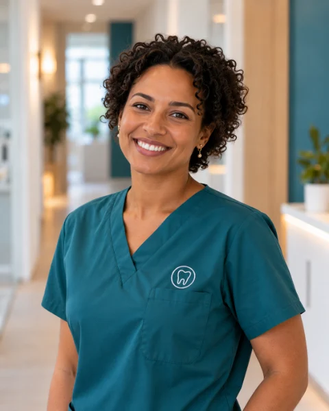 Porträt von Amara, Dentalhygienikerin